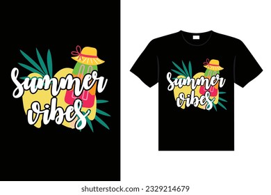 Summer vintage colorful lettering typography t-shirt design eye-catching vector art