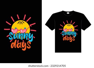 Summer vintage colorful lettering typography t-shirt design eye-catching vector art