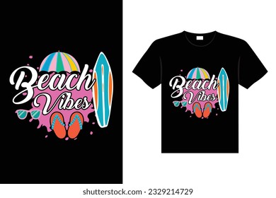 Summer vintage colorful lettering typography t-shirt design eye-catching vector art