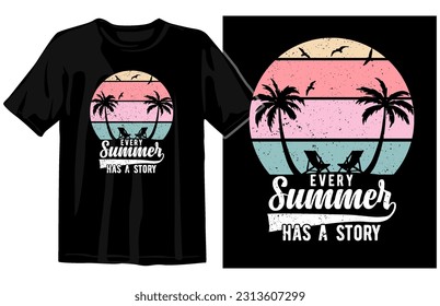 Summer vintage t shirt design, Summer Tee design vector, Summer Beach Vacation T Shirts, Summer Surfing T Shirt
