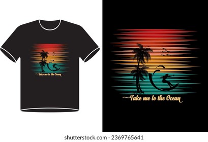 Summer vintage t shirt design,  Summer Surfing T Shirt.