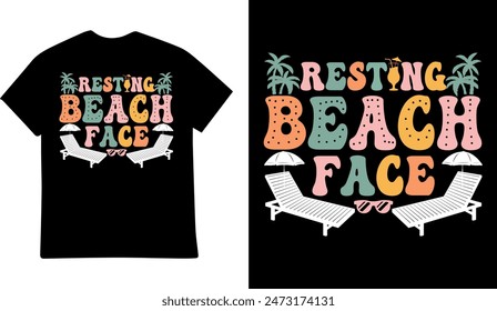 Summer vintage t shirt design, Summer Tee design vector, Summer Beach Vacation T Shirts, Summer Surfing T Shirt
