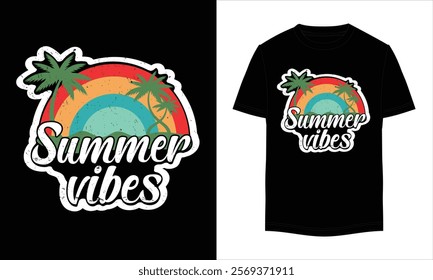 Summer vintage t shirt design, Summer vector, Summer Beach Vacation T Shirts, Summer Surfing t shirt design.