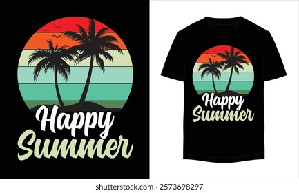 Summer vintage t shirt design, Summer vector, Summer Beach Vacation T Shirts, Surfing T Shirt.