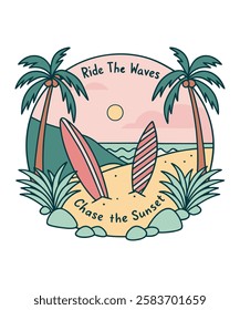 Summer Vintage T Shirt Design