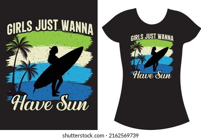 Summer Vintage T-shirt Design. Beach Sunshine T Shirt Design. Funny Gift T-shirt Design.