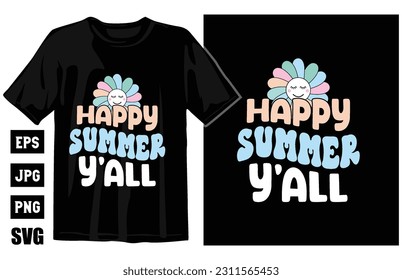 Summer vintage T-shirt design bundle, Beach t-shirt vector set, surfing t-shirt bundle