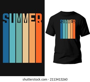 Summer vintage t-shirt design template