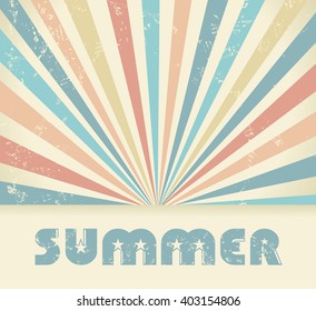 Summer. Vintage vector background.