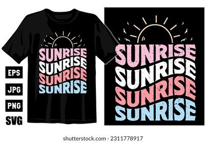 Summer vintage vector t-shirt design, surfing t-shirt vector illustration, summer sunset tshirt, surf and beach. vintage beach print