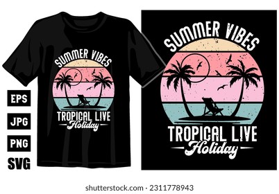 Summer vintage vector t-shirt design, surfing t-shirt vector illustration, summer sunset tshirt, surf and beach. vintage beach print