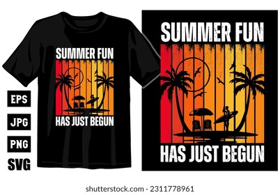 Summer vintage vector t-shirt design, surfing t-shirt vector illustration, summer sunset tshirt, surf and beach. vintage beach print
