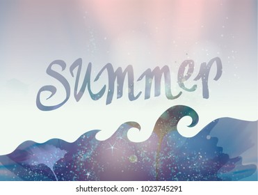 SUMMER / Violet season background 