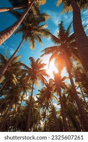 Summer wallpaper, beach with sea shore sea nature resort with waves and sand warm weather vacation. Vector graphics background texture for interior, design, interior decoration, picture for print, wal