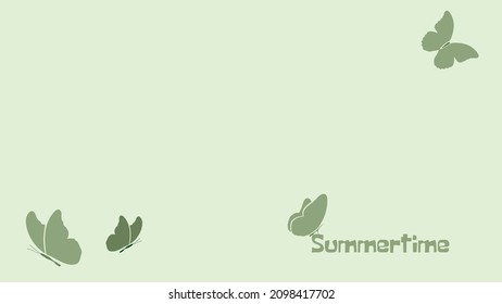Summer wallpaper with butterflies ornament