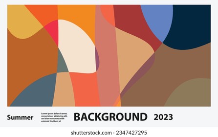 summer wallpaper colorful, abstract, geometric, background, empty space