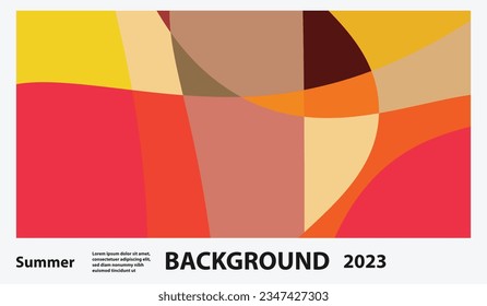 summer wallpaper colorful, abstract, geometric, background, empty space