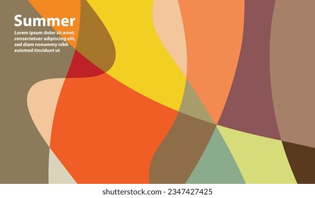 summer wallpaper colorful, abstract, geometric, background, empty space