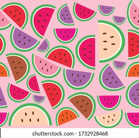 fondo de la sandía de fondo de fondo de fondo rosa claro vector