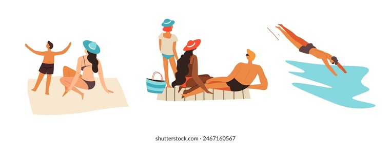 a Summer Water Activities Vector