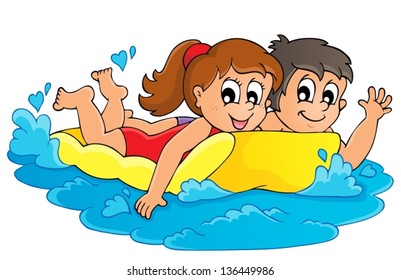 Summer water activity theme 3 - eps10 vector illustration.