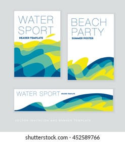 summer water background. vector illustration. template for web, print.