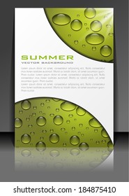 summer water drops vector background