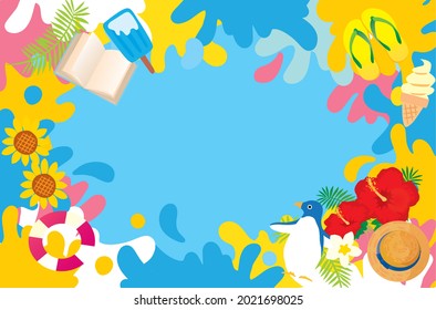 Summer water image paint background
