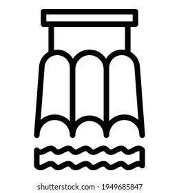 Summer water park icon. Outline Summer water park vector icon for web design isolated on white background