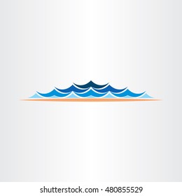 summer water waves vector illustration design