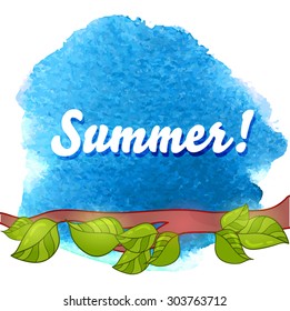 Summer watercolor background
