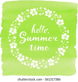 summer watercolor background 
