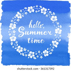 summer watercolor background 