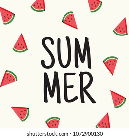 summer with watermelon