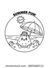 Summer Watermelon Beach Day