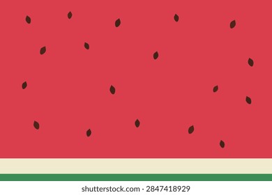 Summer watermelon seed pattern background with green rind