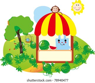 Summer, watermelon, shops
