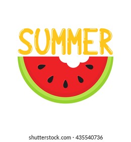 Summer Watermelon Treat In White Background