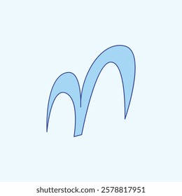 Summer Wave Symbol Illustration for design needs, Landing Pages, Animation, Apps, Presentations, Content Creator and other Promotions
