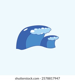 Summer Waves Illustration for design needs, Landing Pages, Animation, Apps, Presentations, Content Creator and other Promotions
