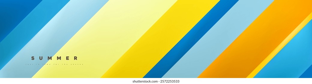 Summer web banner template with abstract background tropical beach vibes 