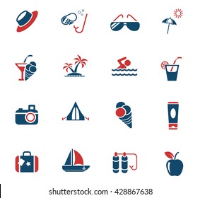 summer web icons for user interface design