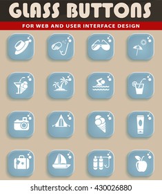summer web icons for user interface design