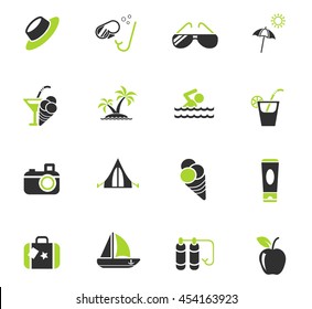 summer web icons for user interface design