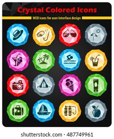 summer web icons for user interface design
