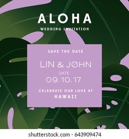 Sommerhochzeit Thema / Aloha Hochzeit Thema Einladung / Poster Design / Verkaufsförderung Poster