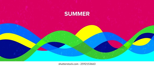 summer wide banner background template
