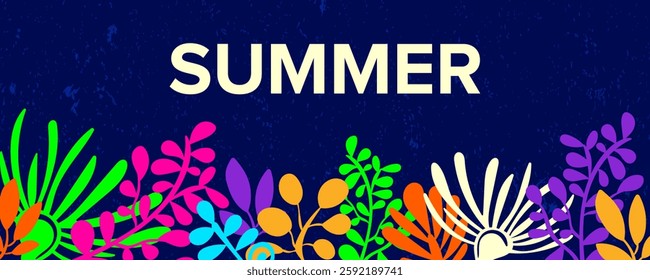 summer wide banner background template