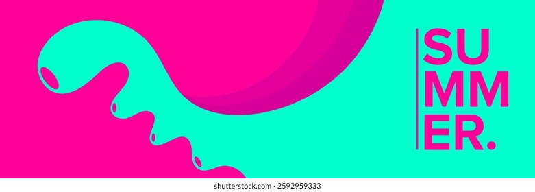 summer wide banner background template