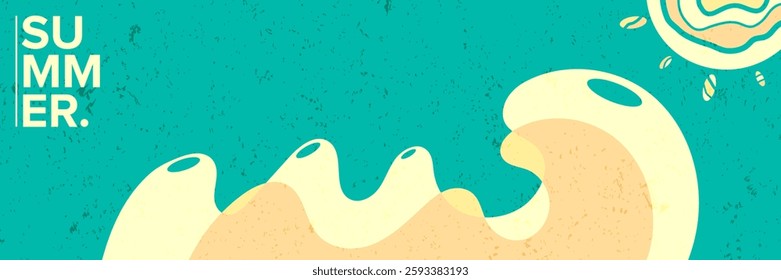 summer wide banner background template